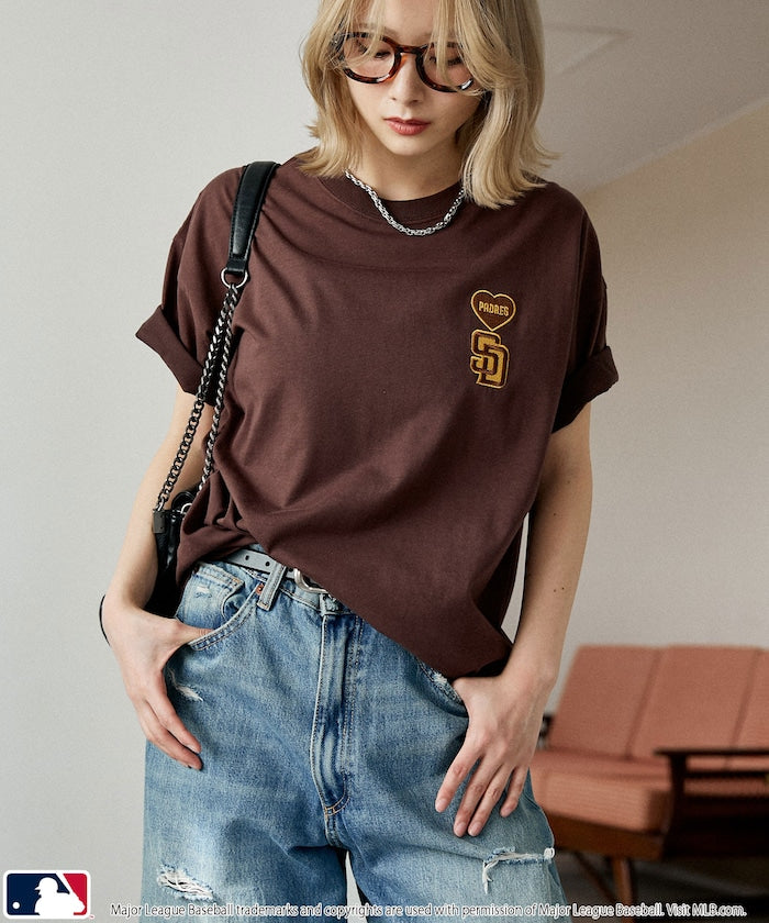 MLB x FREAK’S STORE愛心刺繡 短袖T恤