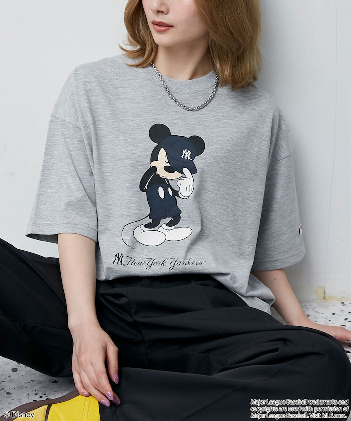MLB × Mickey Mouse 限定聯名機能印花短袖 T 恤