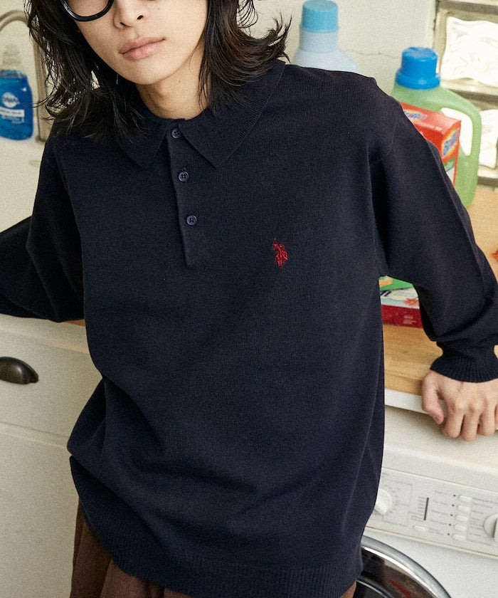 U.S. POLO ASSN. / SWEAT LIKE KNIT POLO衫