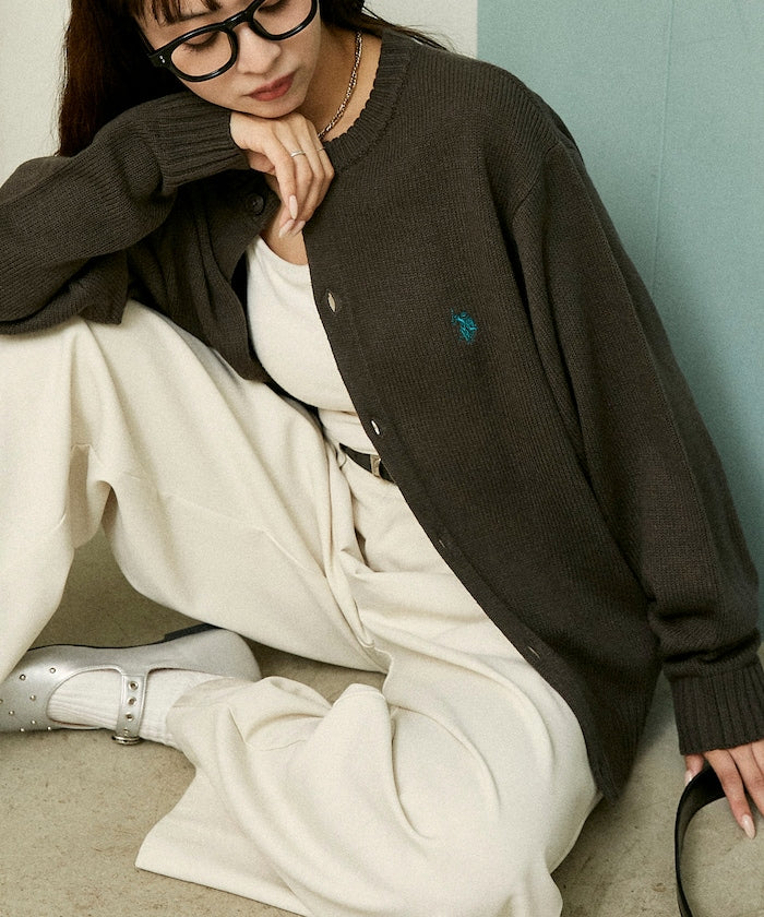 U.S. POLO ASSN. / 圓領針織開襟衫