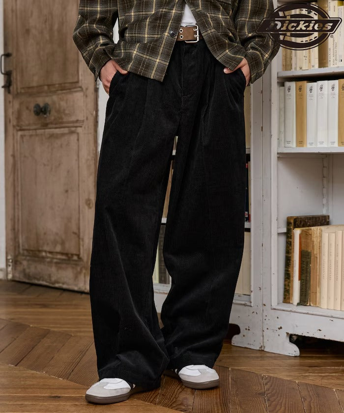 Dickies / 打褶寬版燈芯絨工作褲(日本聯名限定)