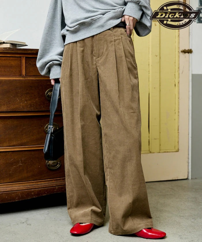 Dickies / 打褶寬版燈芯絨工作褲(日本聯名限定)