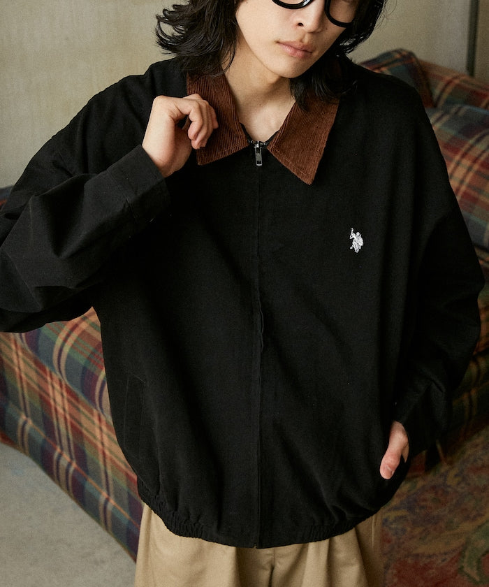 U.S. POLO ASSN. / 燈芯絨 拼接 立領外套