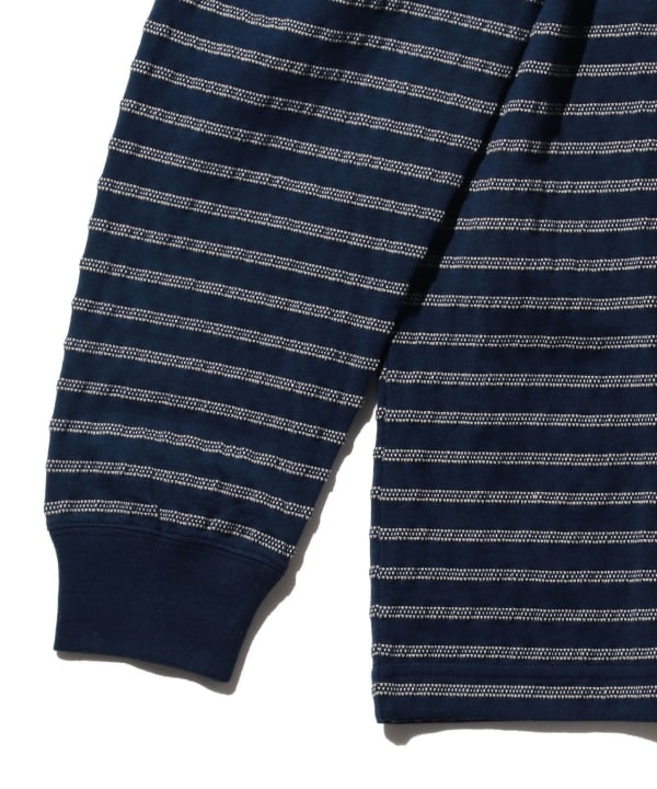 BEAMS PLUS / 立體織紋長袖口袋T恤