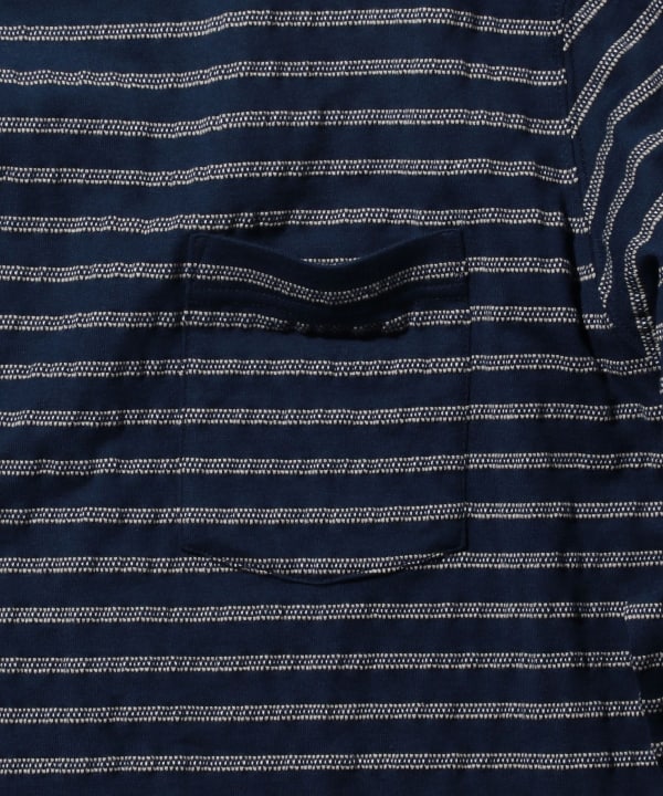 BEAMS PLUS / 立體織紋長袖口袋T恤