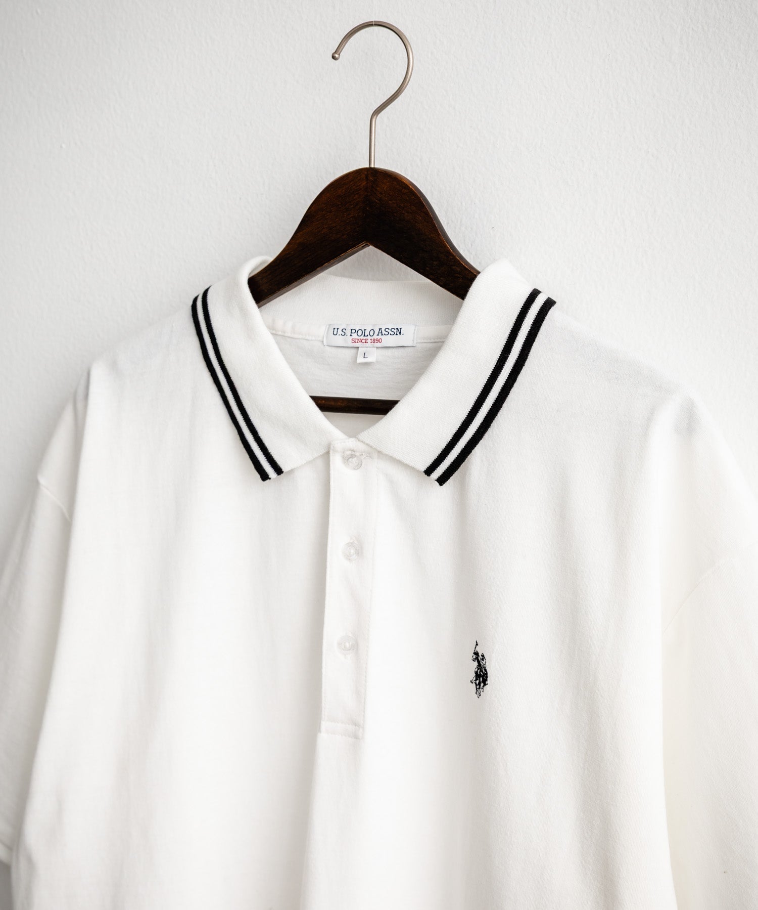 U.S. POLO ASSN. / 刺繡標誌天竺短袖Polo衫