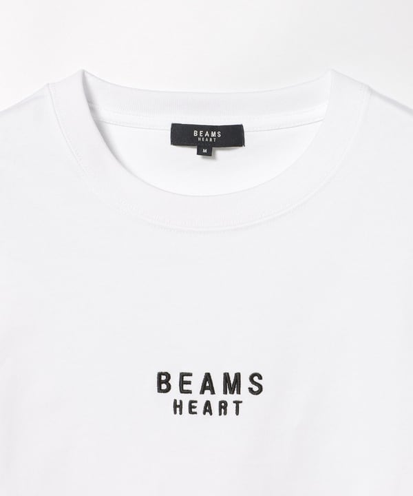 BEAMS HEART / 刺繡標識厚磅長袖T恤
