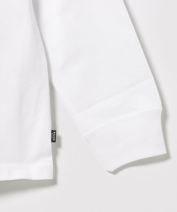 BEAMS HEART / 刺繡標識厚磅長袖T恤