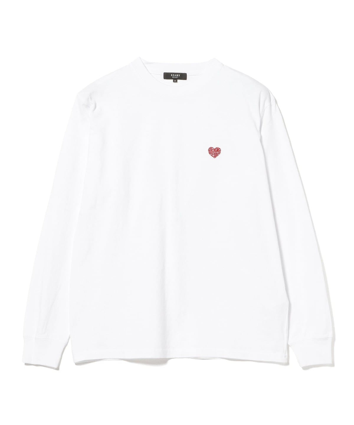 BEAMS HEART / 愛心刺繡長袖T恤