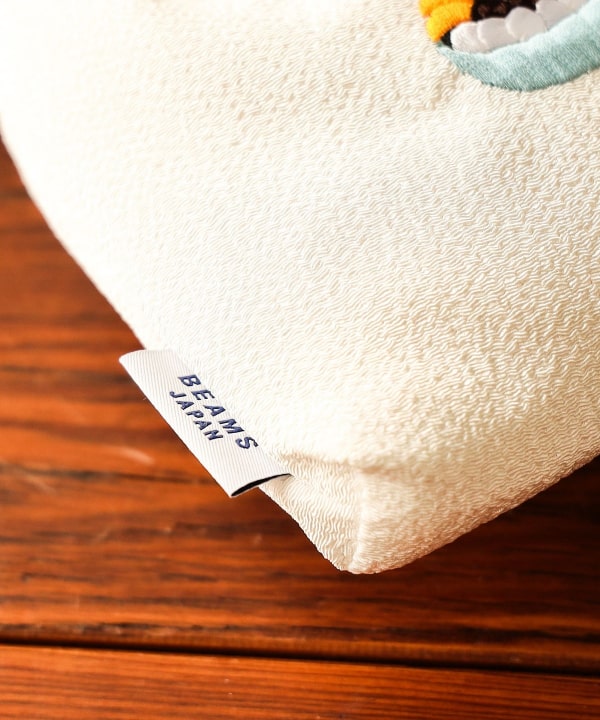 BEAMS JAPAN / 和菓子刺繡縮緬束口袋