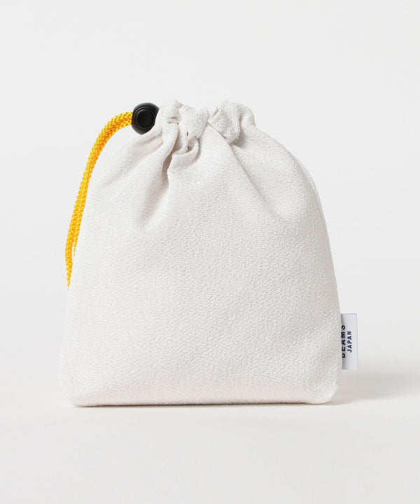 BEAMS JAPAN / 和菓子刺繡縮緬束口袋