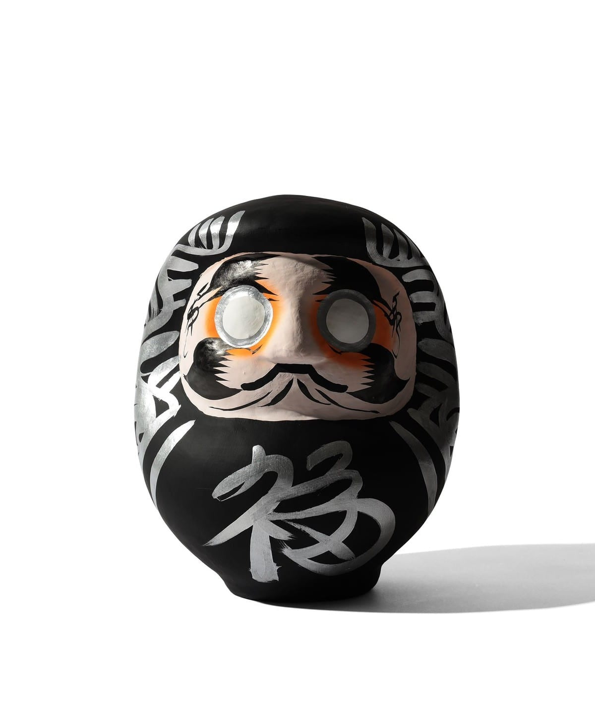 白河だるま總本舗 × BEAMS JAPAN / 墨黑鬍鬚文字達摩 25cm(日本聯名限定)