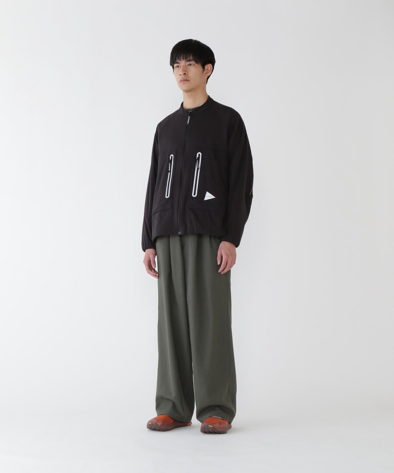 and wander alpha AIR collarless jacket / 無領輕量保溫外套