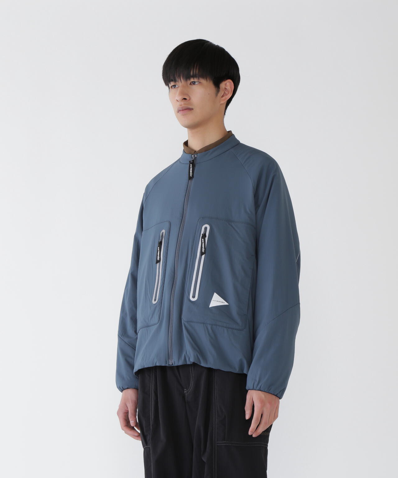and wander alpha AIR collarless jacket / 無領輕量保溫外套