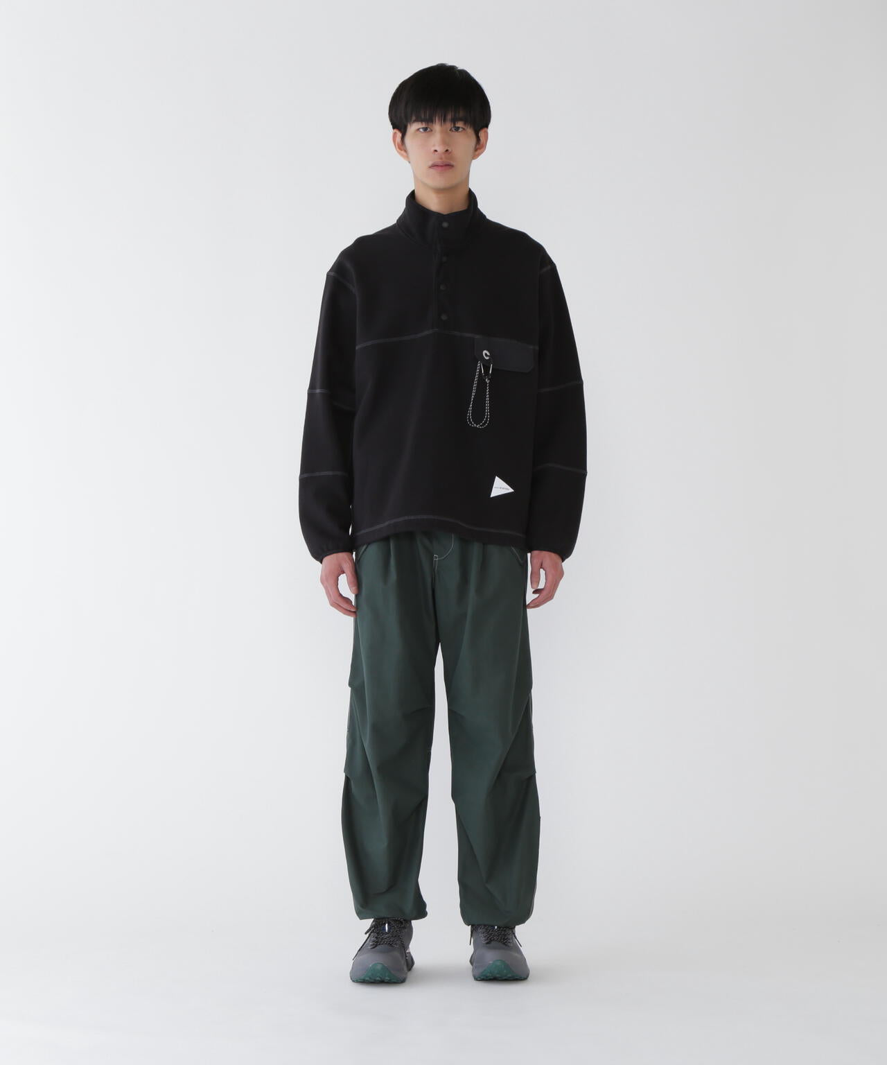 and wander sweat pullover / 重磅棉質半開襟衫