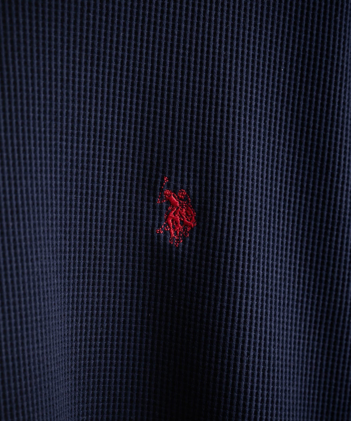 U.S. POLO ASSN. / 刺繡格紋圓領長袖T恤(日本聯名限定)