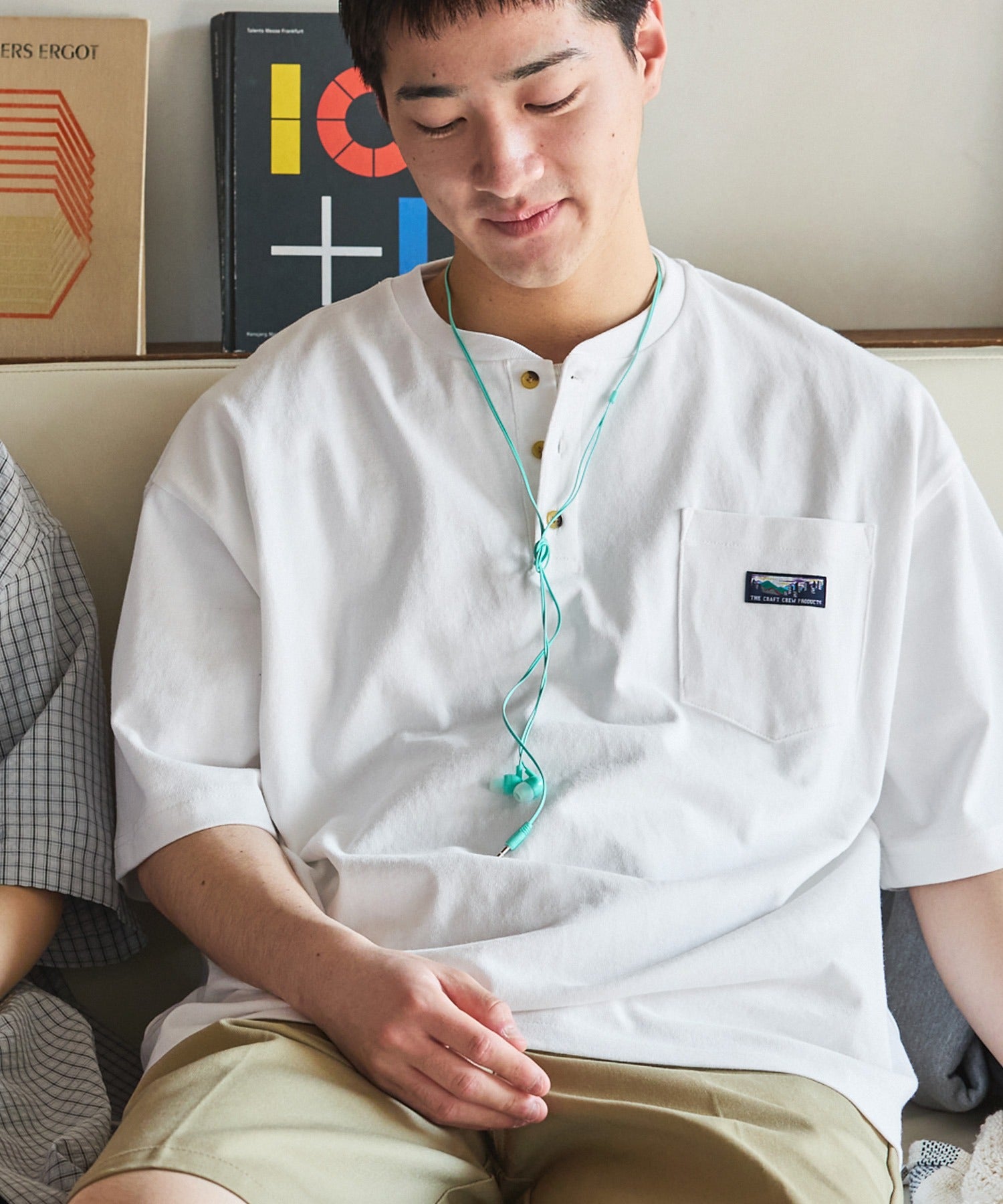 THE CRAFT CREW PRODUCTS / 抗菌防臭 重磅棉質 亨利領 短袖T恤