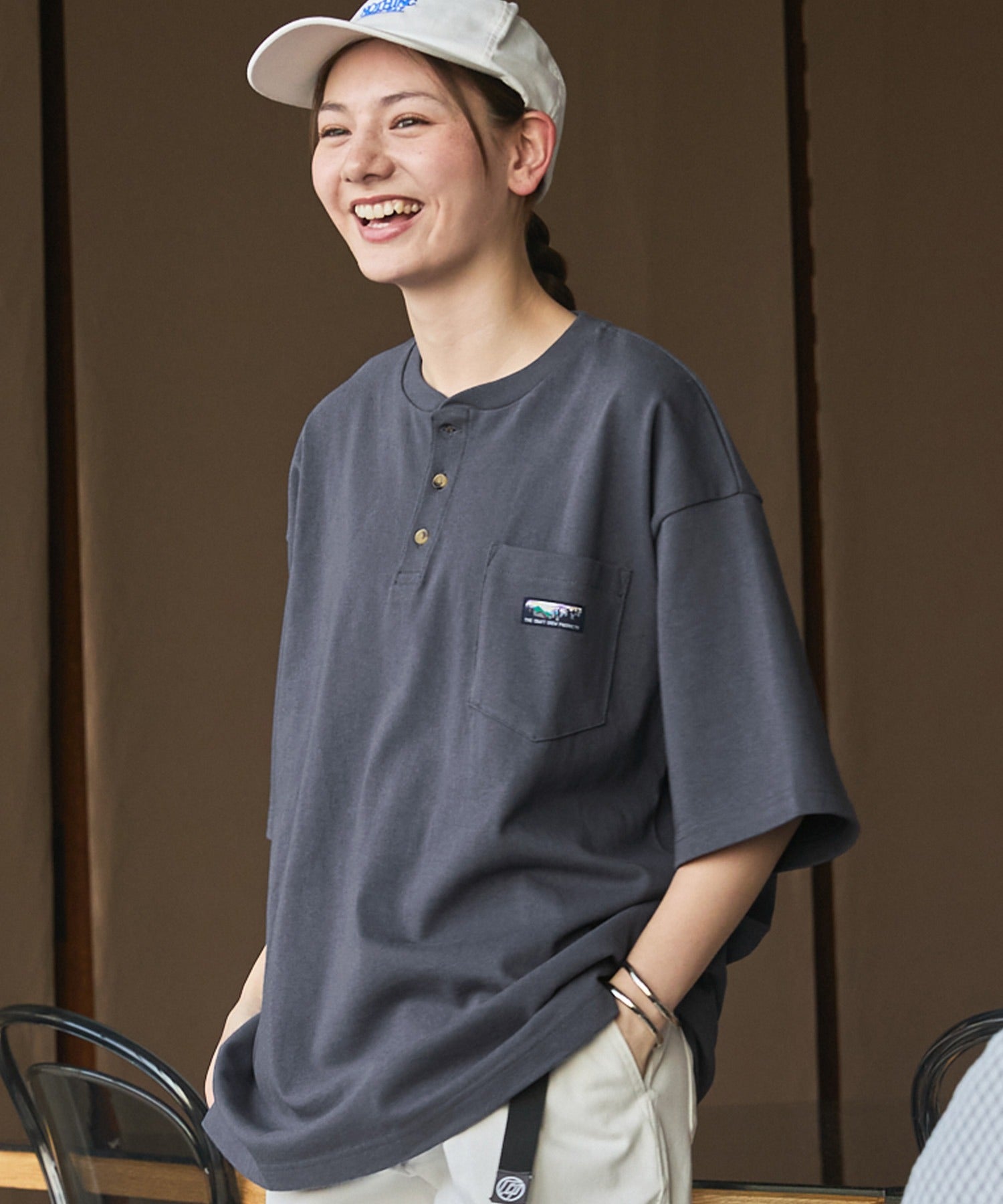 THE CRAFT CREW PRODUCTS / 抗菌防臭 重磅棉質 亨利領 短袖T恤