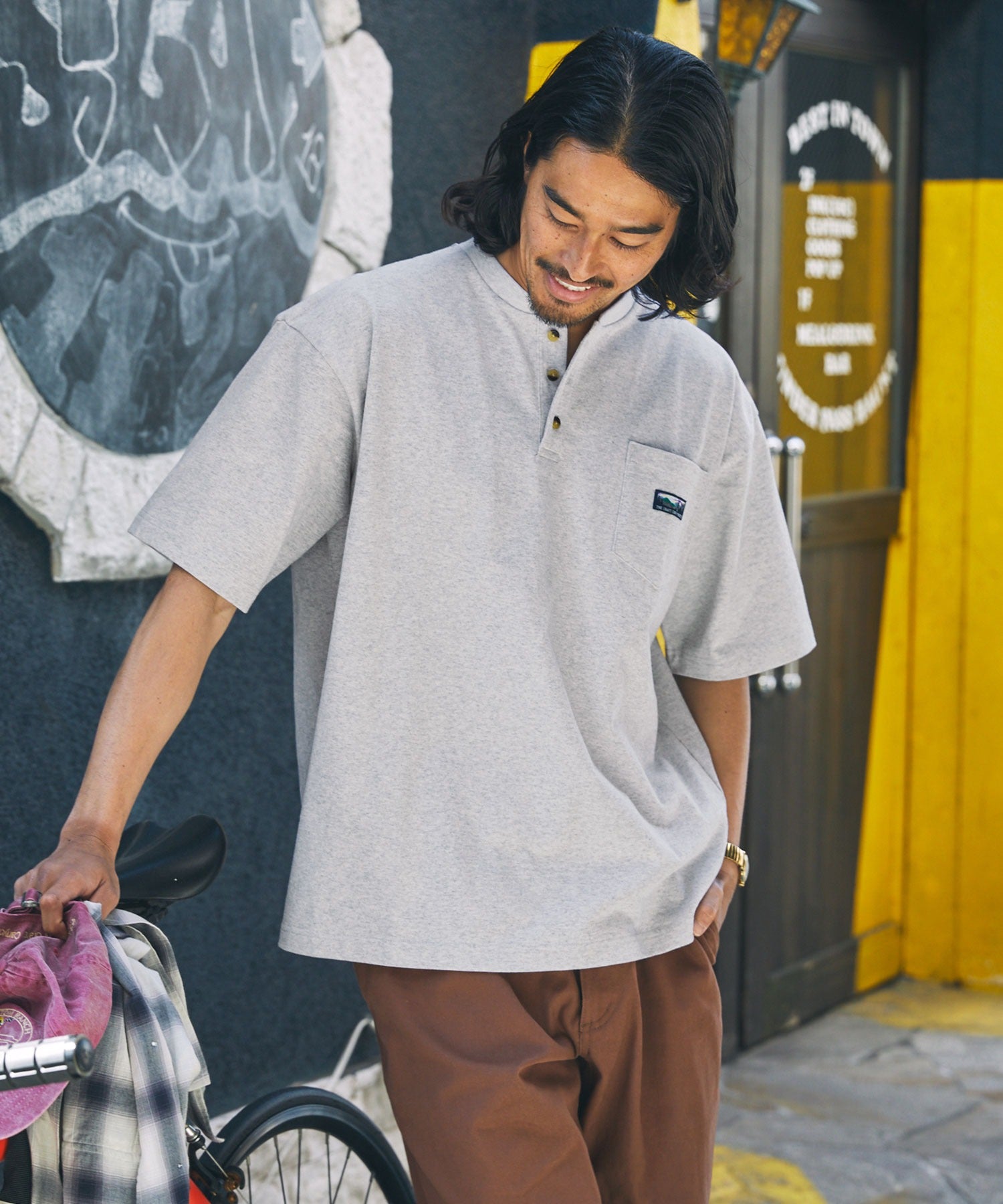 THE CRAFT CREW PRODUCTS / 抗菌防臭 重磅棉質 亨利領 短袖T恤