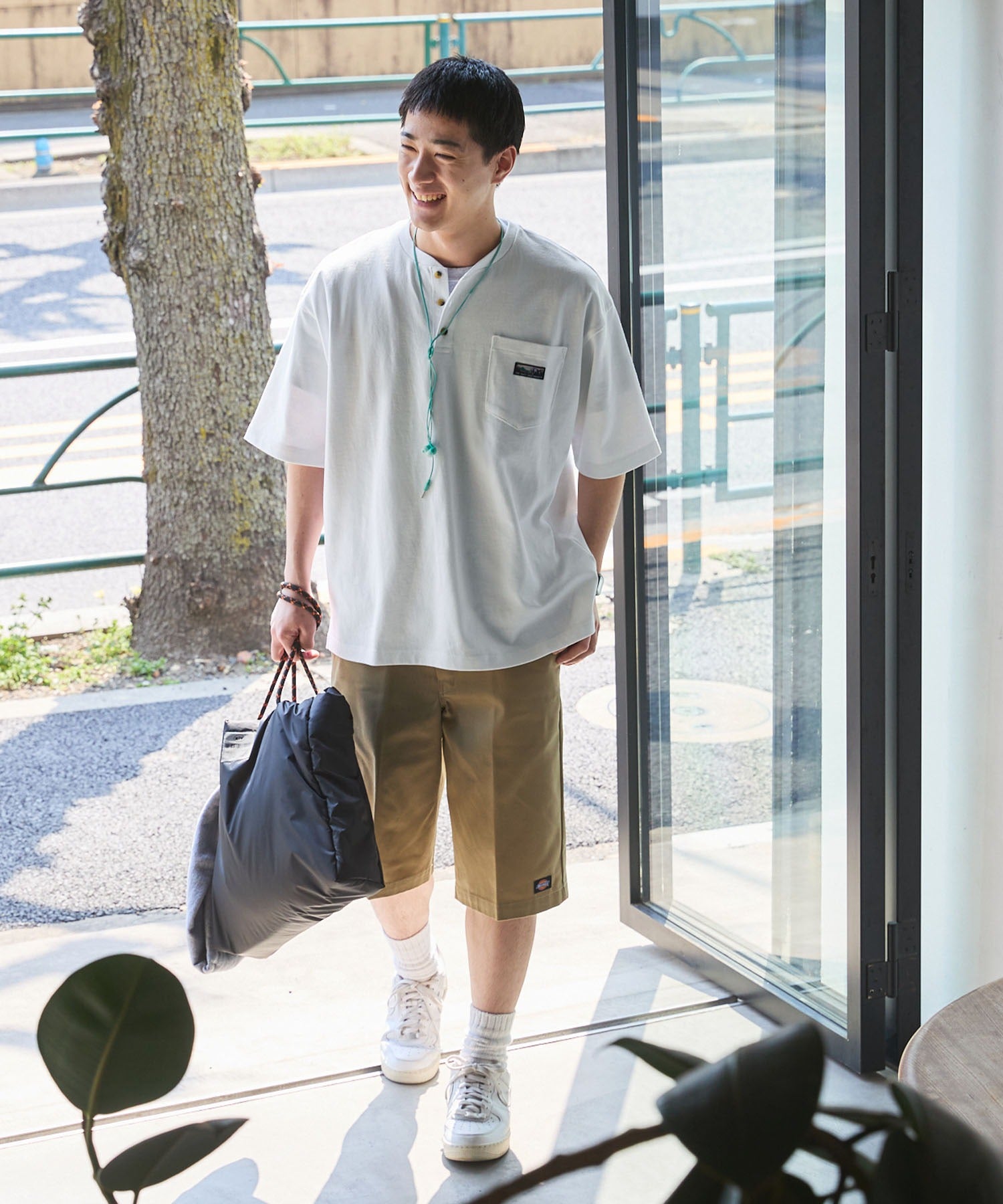 THE CRAFT CREW PRODUCTS / 抗菌防臭 重磅棉質 亨利領 短袖T恤