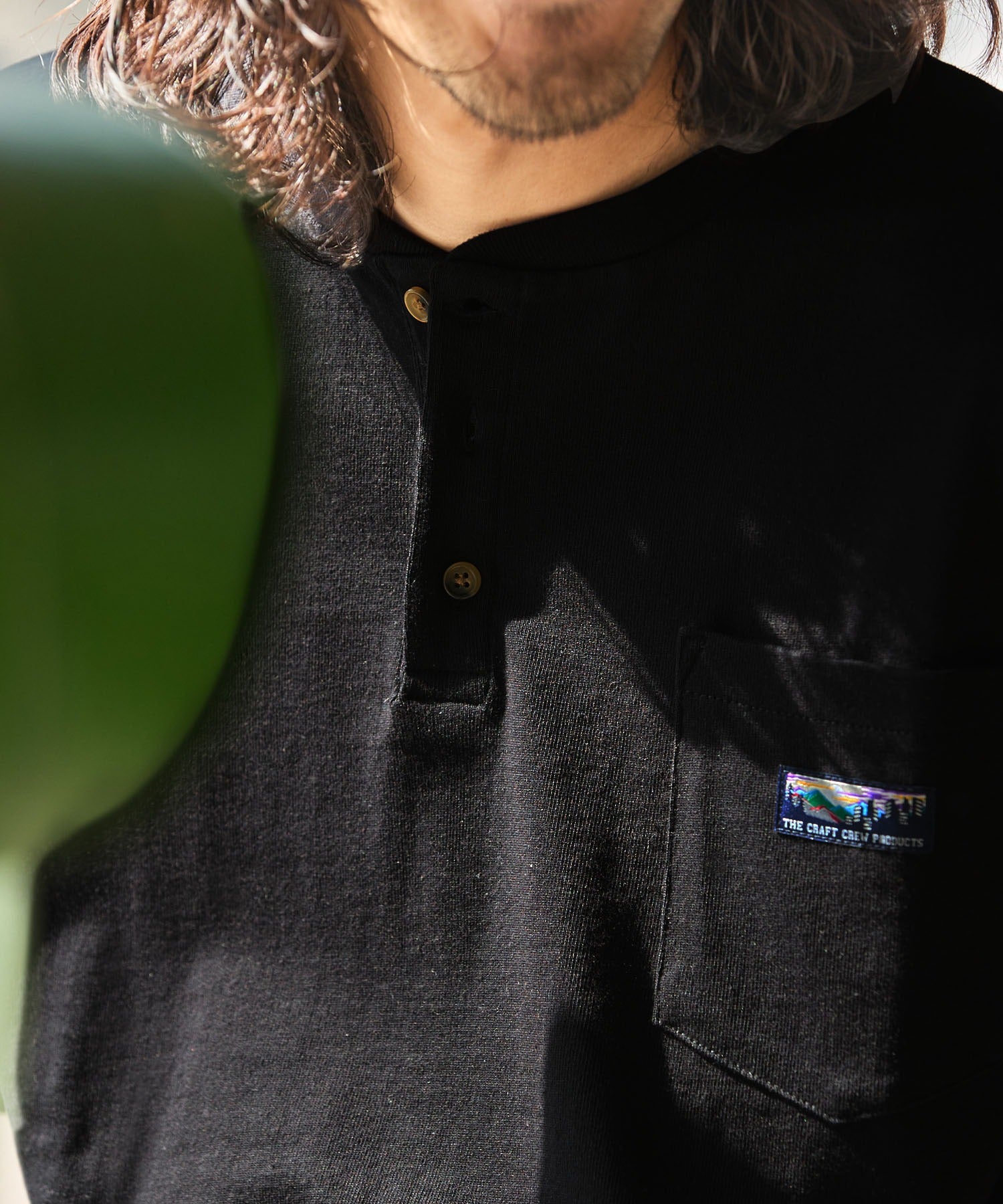 THE CRAFT CREW PRODUCTS / 抗菌防臭 重磅棉質 亨利領 短袖T恤