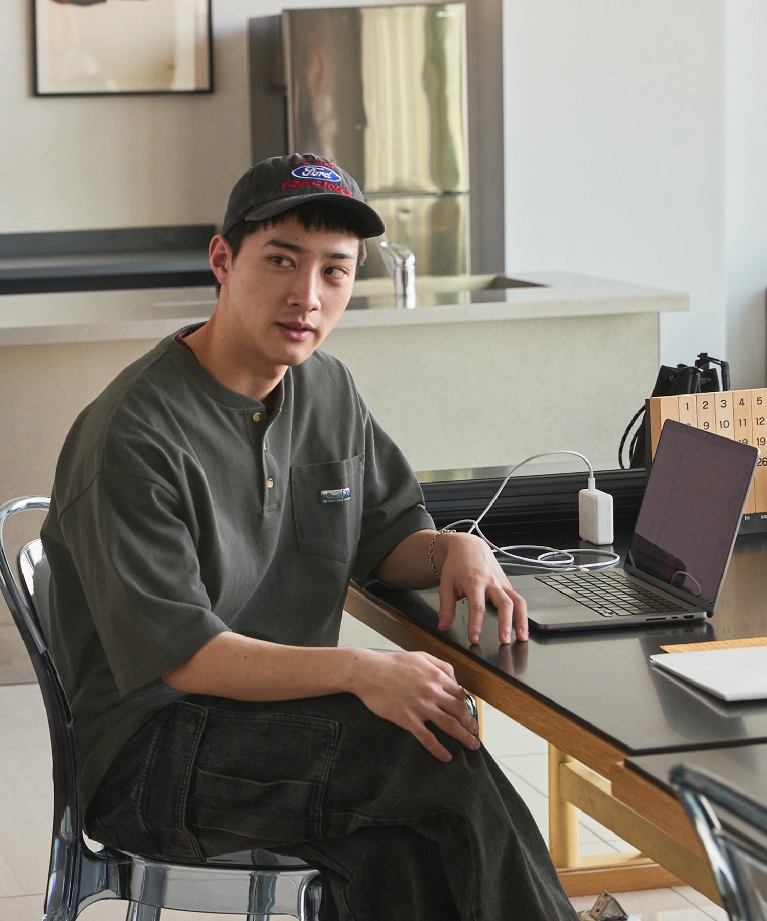 THE CRAFT CREW PRODUCTS / 抗菌防臭 重磅棉質 亨利領 短袖T恤