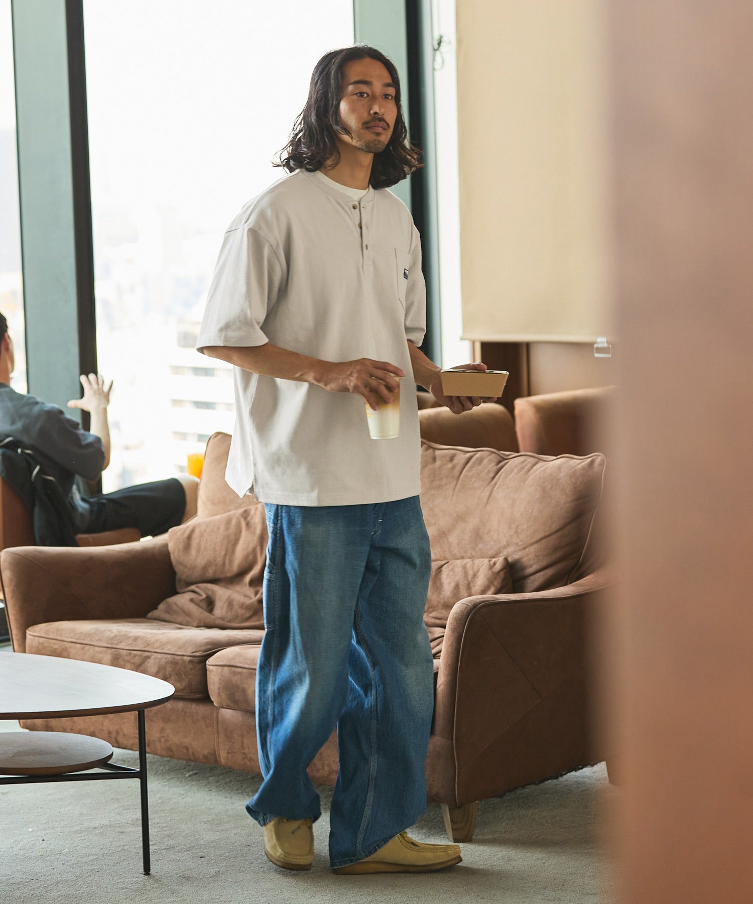 THE CRAFT CREW PRODUCTS / 抗菌防臭 重磅棉質 亨利領 短袖T恤