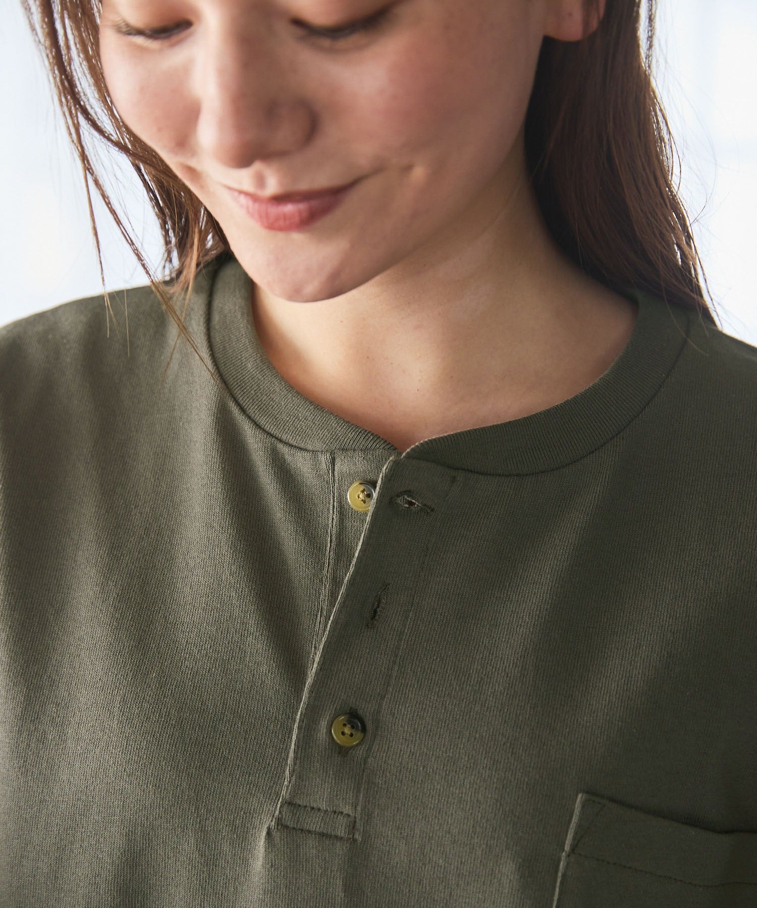 THE CRAFT CREW PRODUCTS / 抗菌防臭 重磅棉質 亨利領 短袖T恤