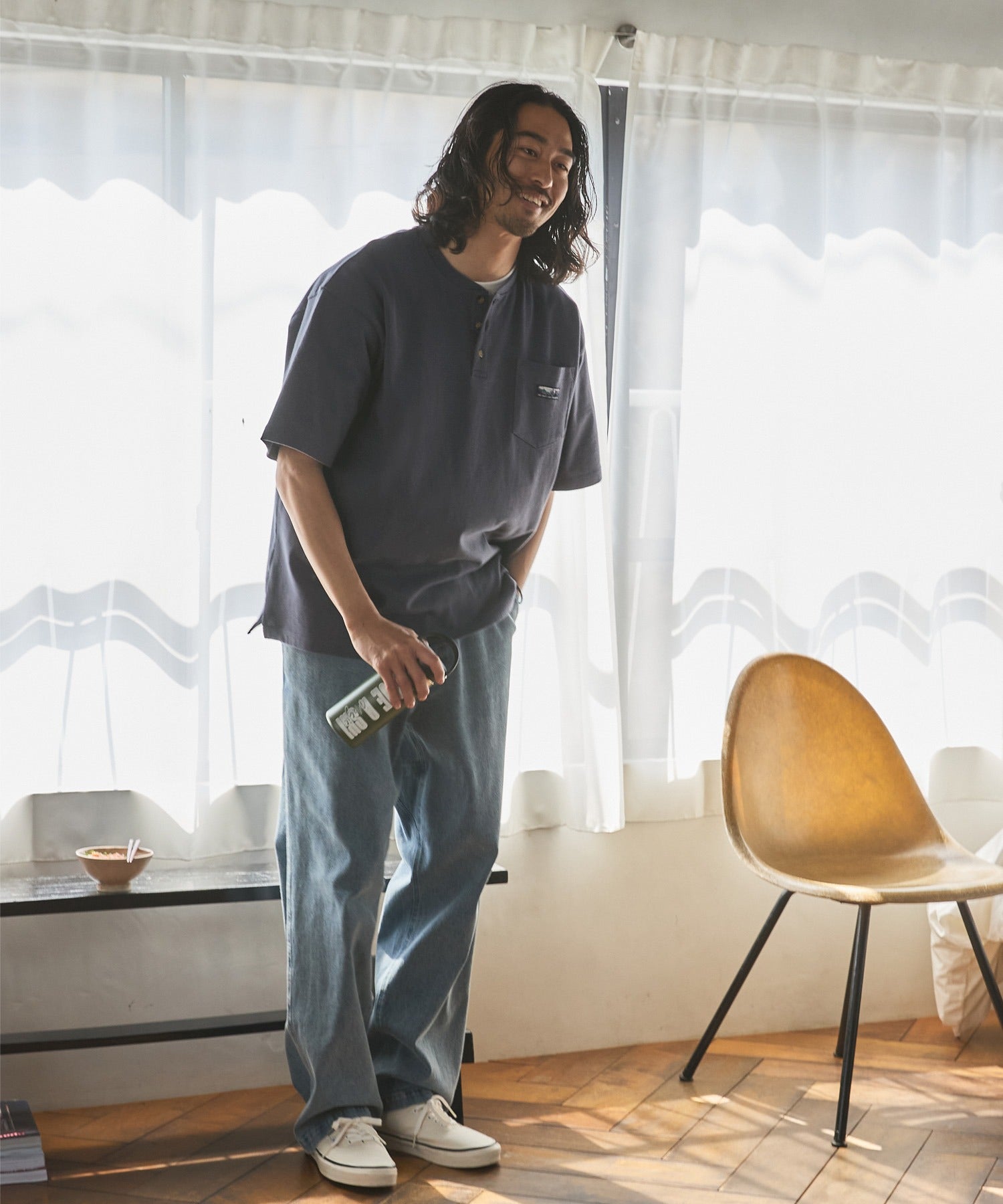 THE CRAFT CREW PRODUCTS / 抗菌防臭 重磅棉質 亨利領 短袖T恤