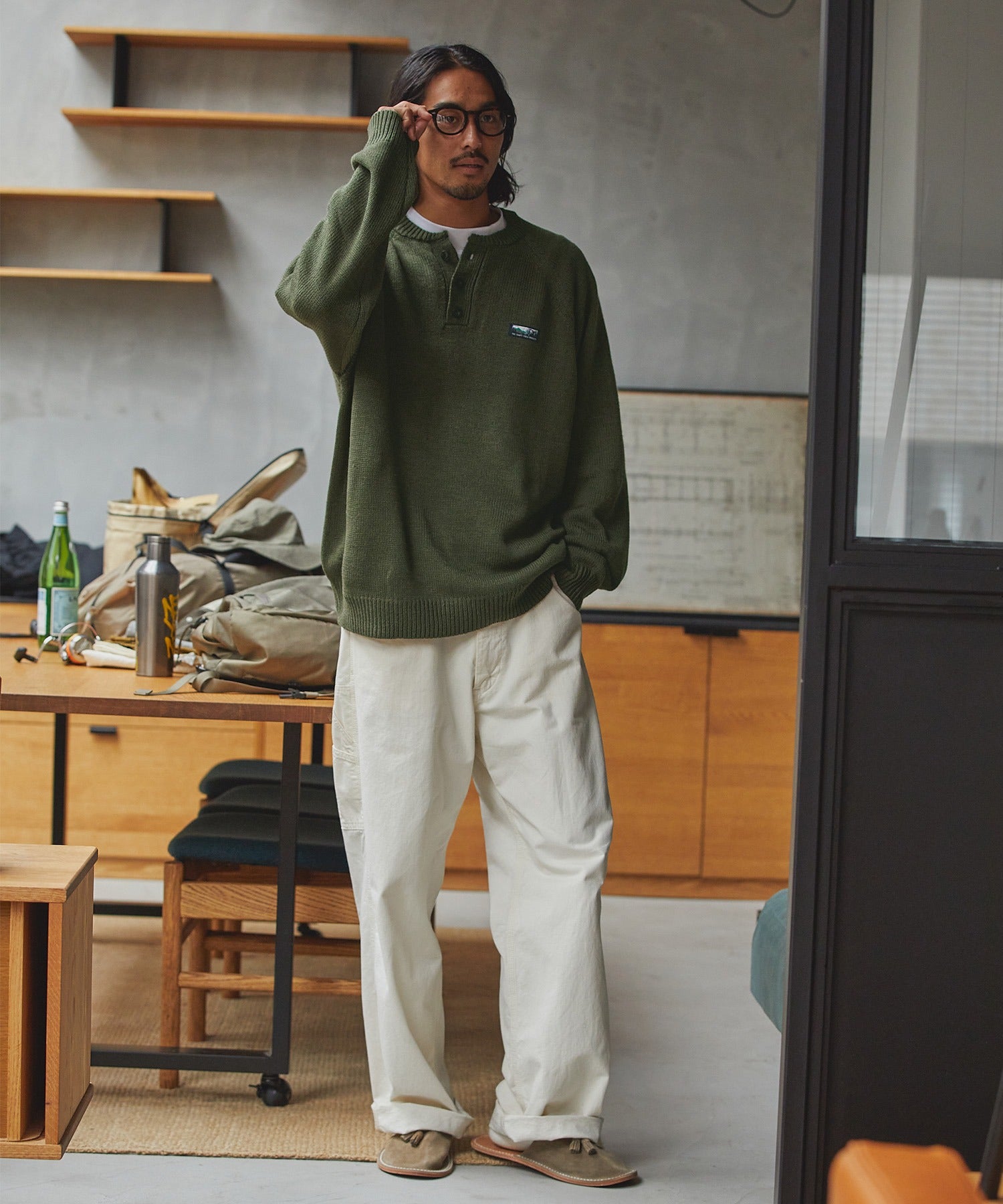 THE CRAFT CREW PRODUCTS / 抗毛球 羅紋針織衫