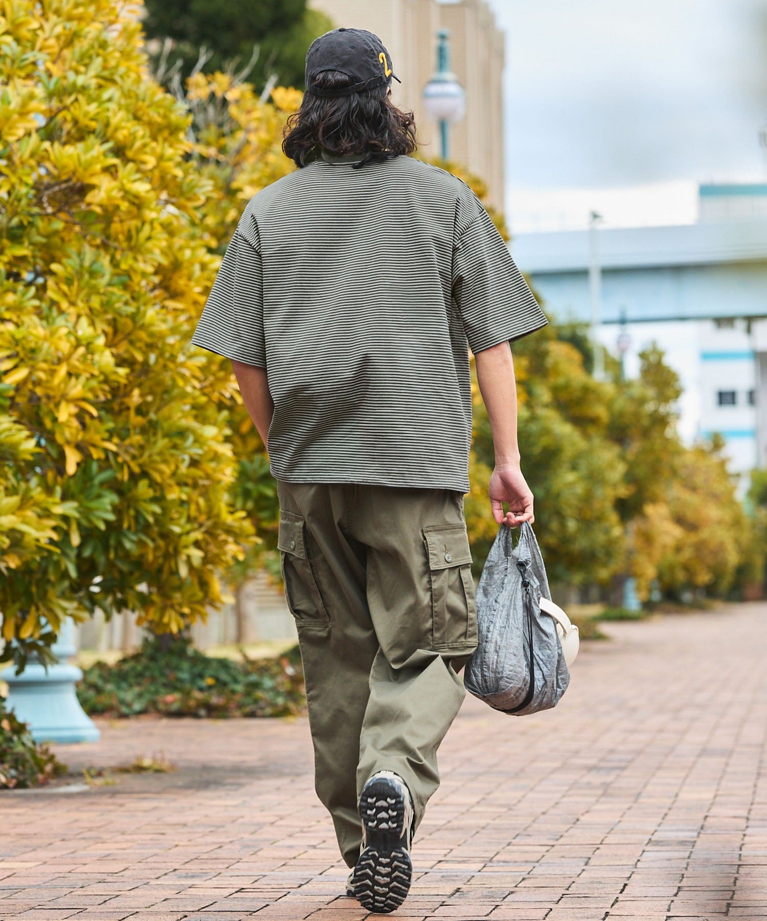 THE CRAFT CREW PRODUCTS / 抽繩設計 條紋短袖T恤