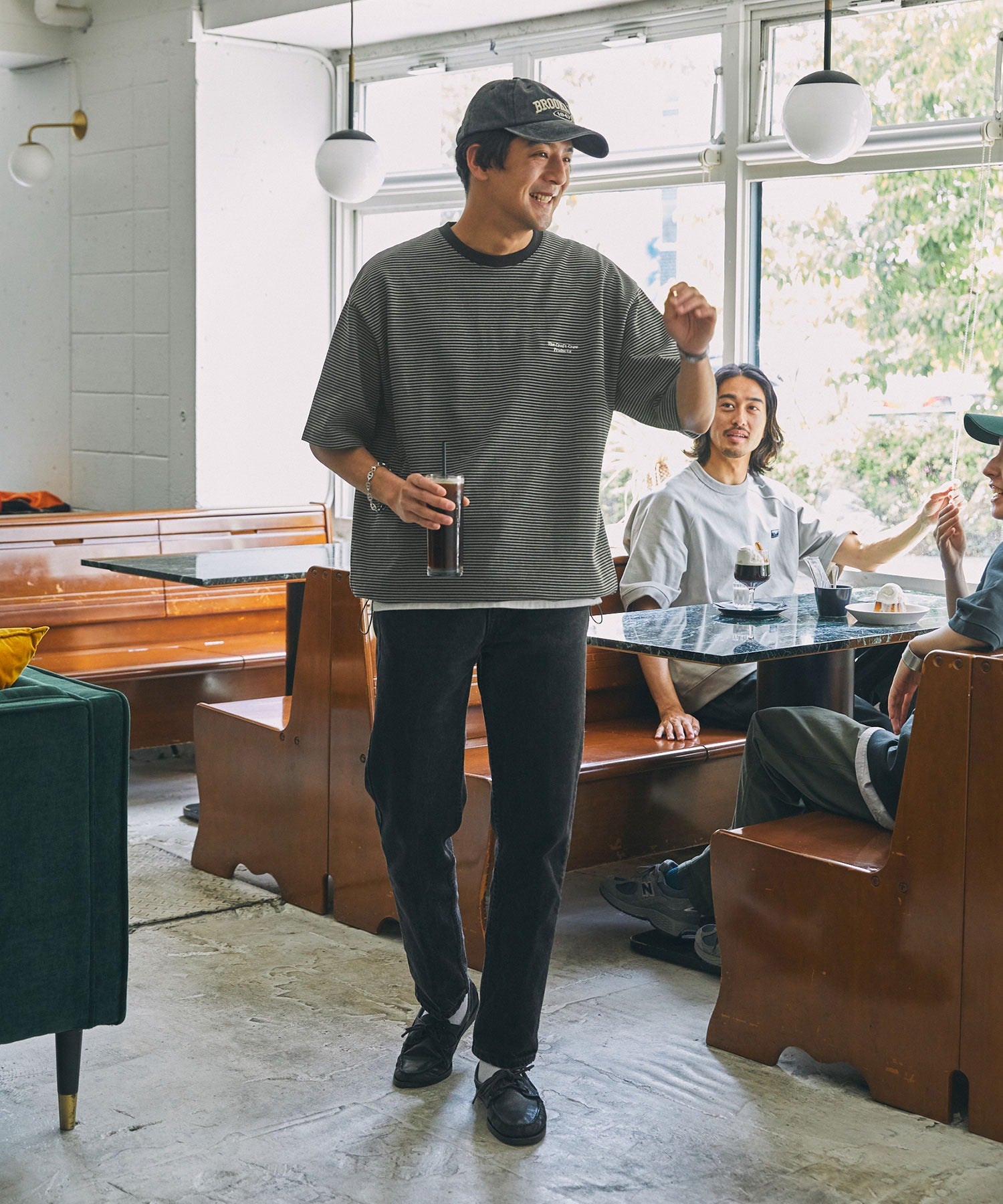 THE CRAFT CREW PRODUCTS / 抽繩設計 條紋短袖T恤