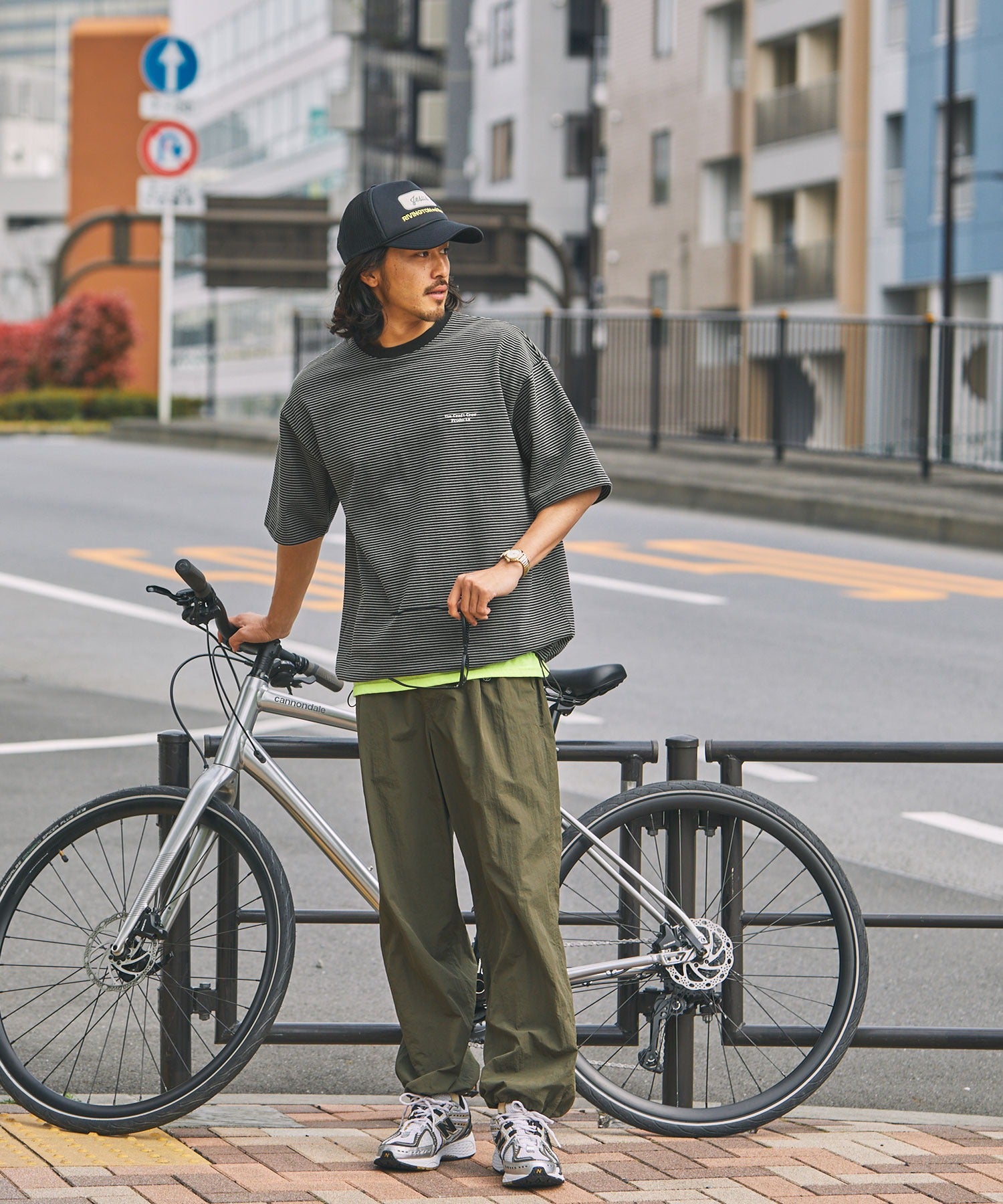 THE CRAFT CREW PRODUCTS / 抽繩設計 條紋短袖T恤