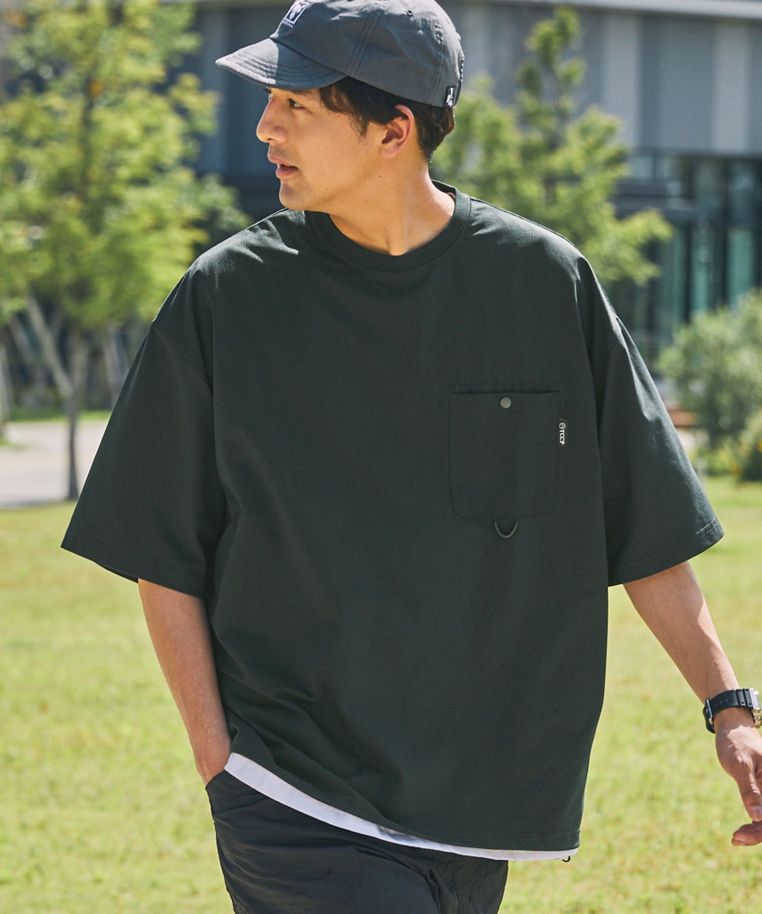 限量補貨!! THE CRAFT CREW PRODUCTS TECH FABRIC / 涼感速乾 抽繩下擺 口袋短袖T恤