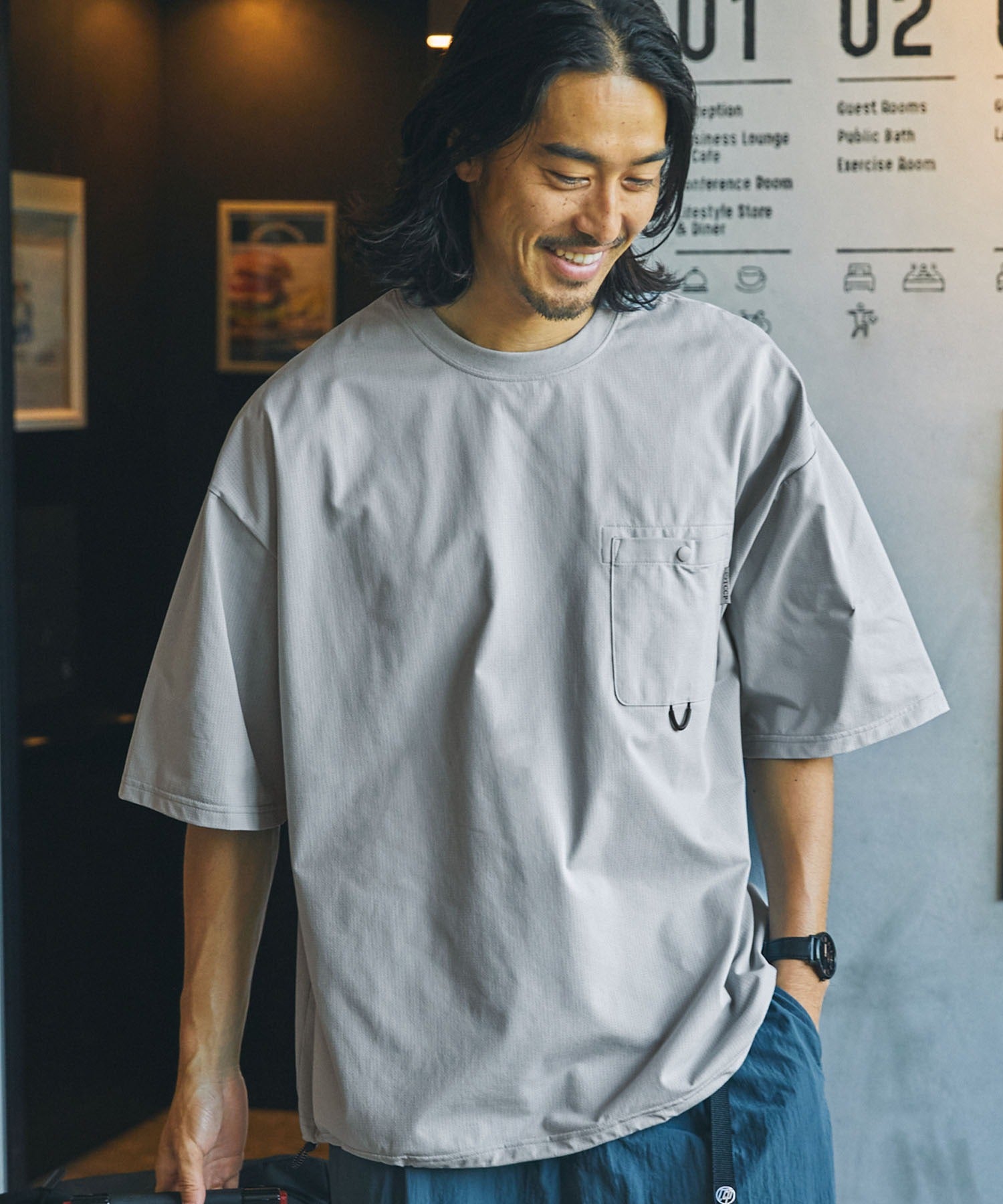 限量補貨!! THE CRAFT CREW PRODUCTS TECH FABRIC / 涼感速乾 抽繩下擺 口袋短袖T恤