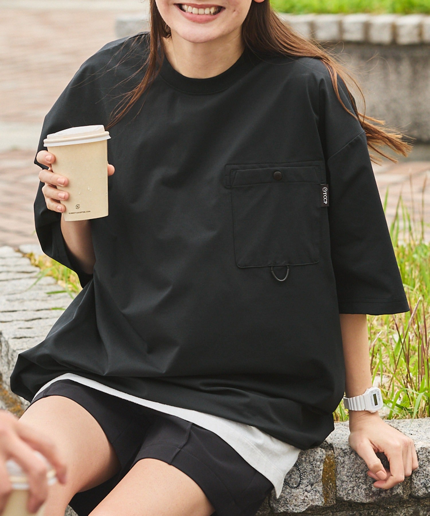 限量補貨!! THE CRAFT CREW PRODUCTS TECH FABRIC / 涼感速乾 抽繩下擺 口袋短袖T恤