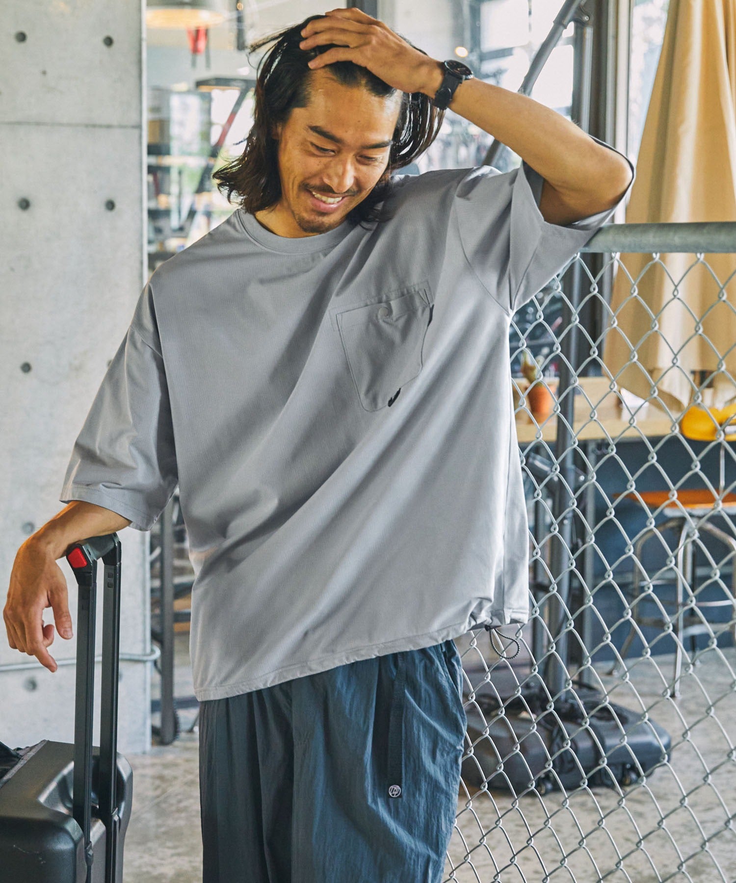 限量補貨!! THE CRAFT CREW PRODUCTS TECH FABRIC / 涼感速乾 抽繩下擺 口袋短袖T恤