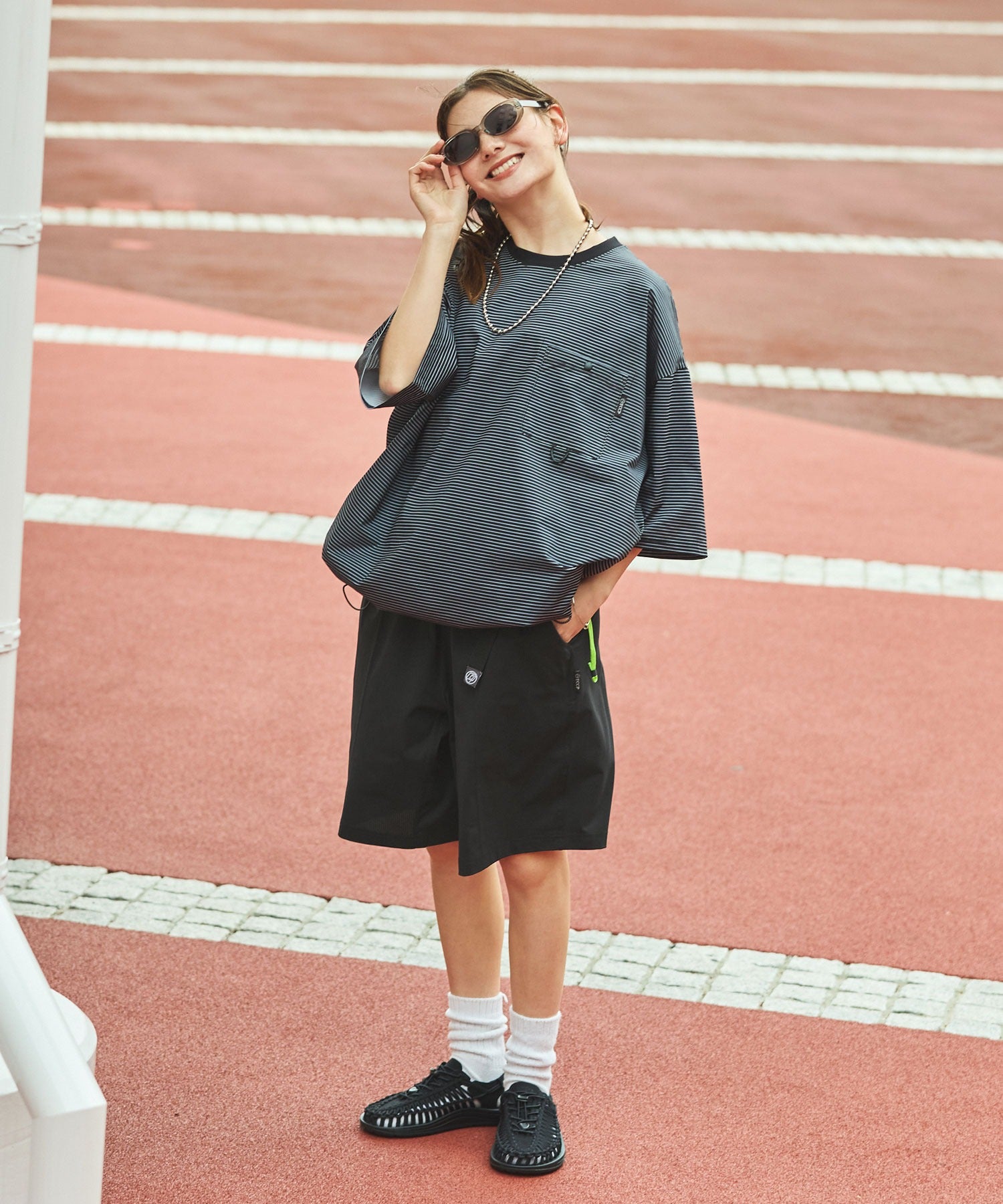 THE CRAFT CREW PRODUCTS / 高機能 涼感快乾 彈性 短褲(附調節式織帶)