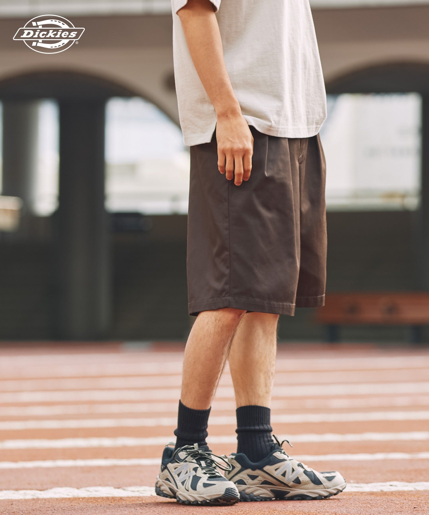 DICKIES / 別注 TC 斜紋雙摺寬版短褲