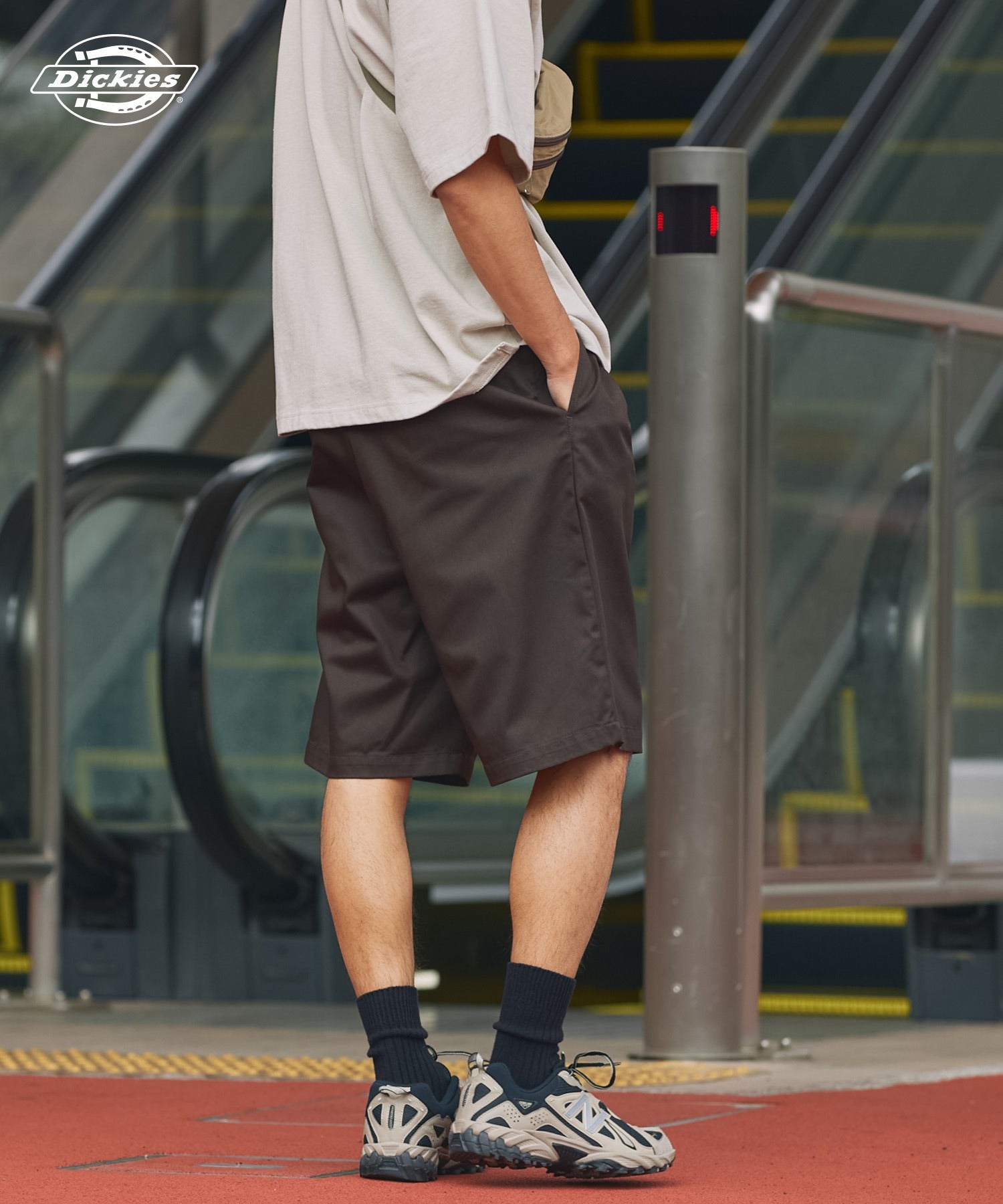 DICKIES / 別注 TC 斜紋雙摺寬版短褲