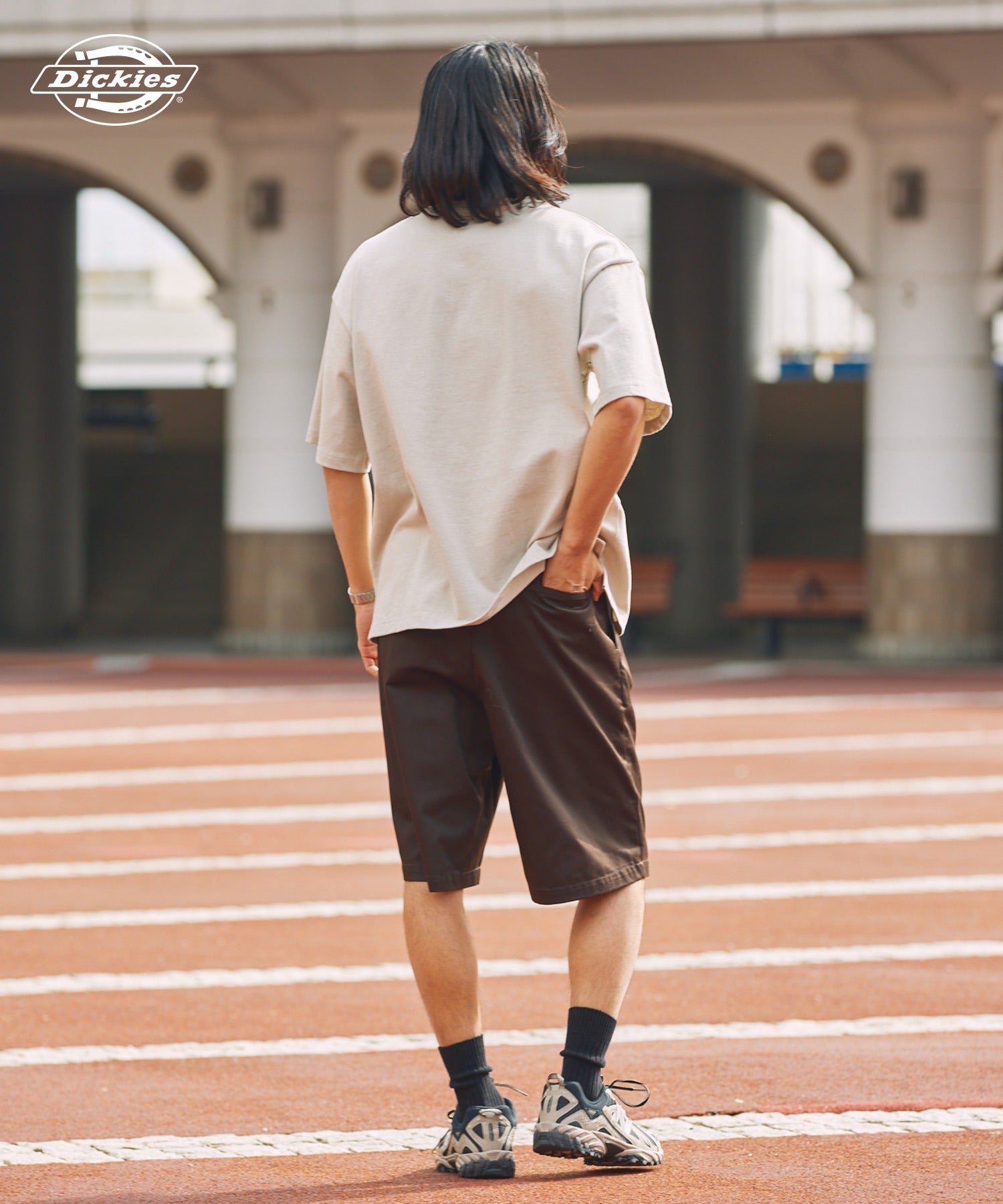 DICKIES / 別注 TC 斜紋雙摺寬版短褲