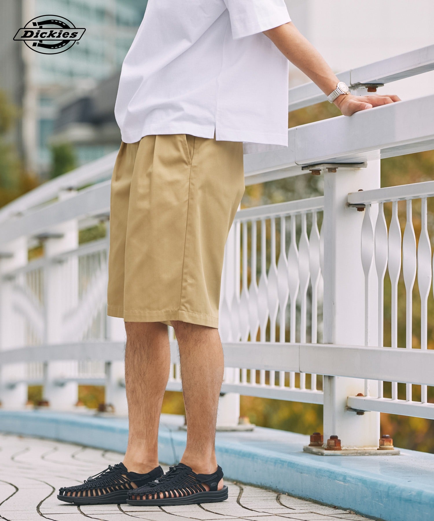 DICKIES / 別注 TC 斜紋雙摺寬版短褲