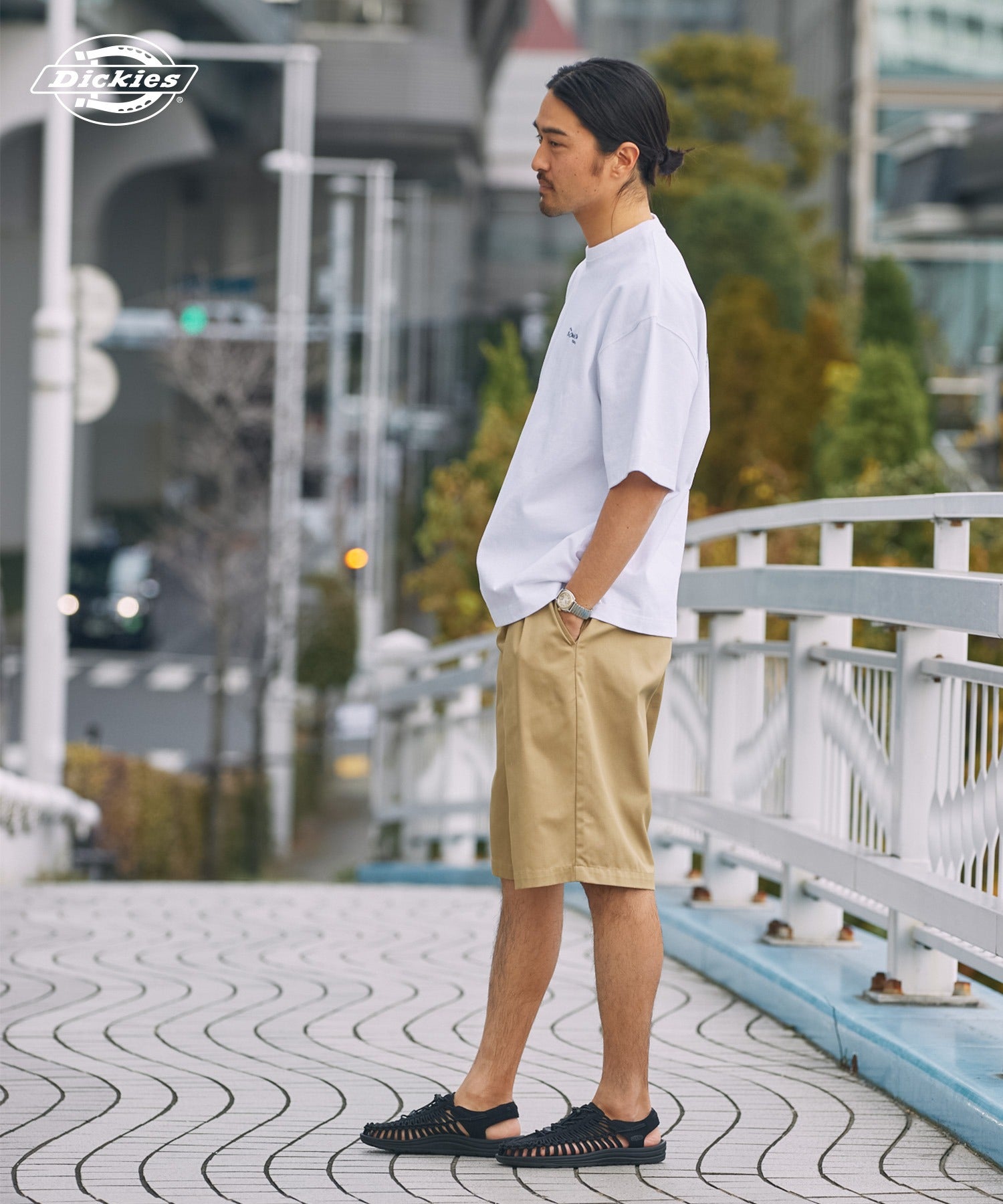 DICKIES / 別注 TC 斜紋雙摺寬版短褲