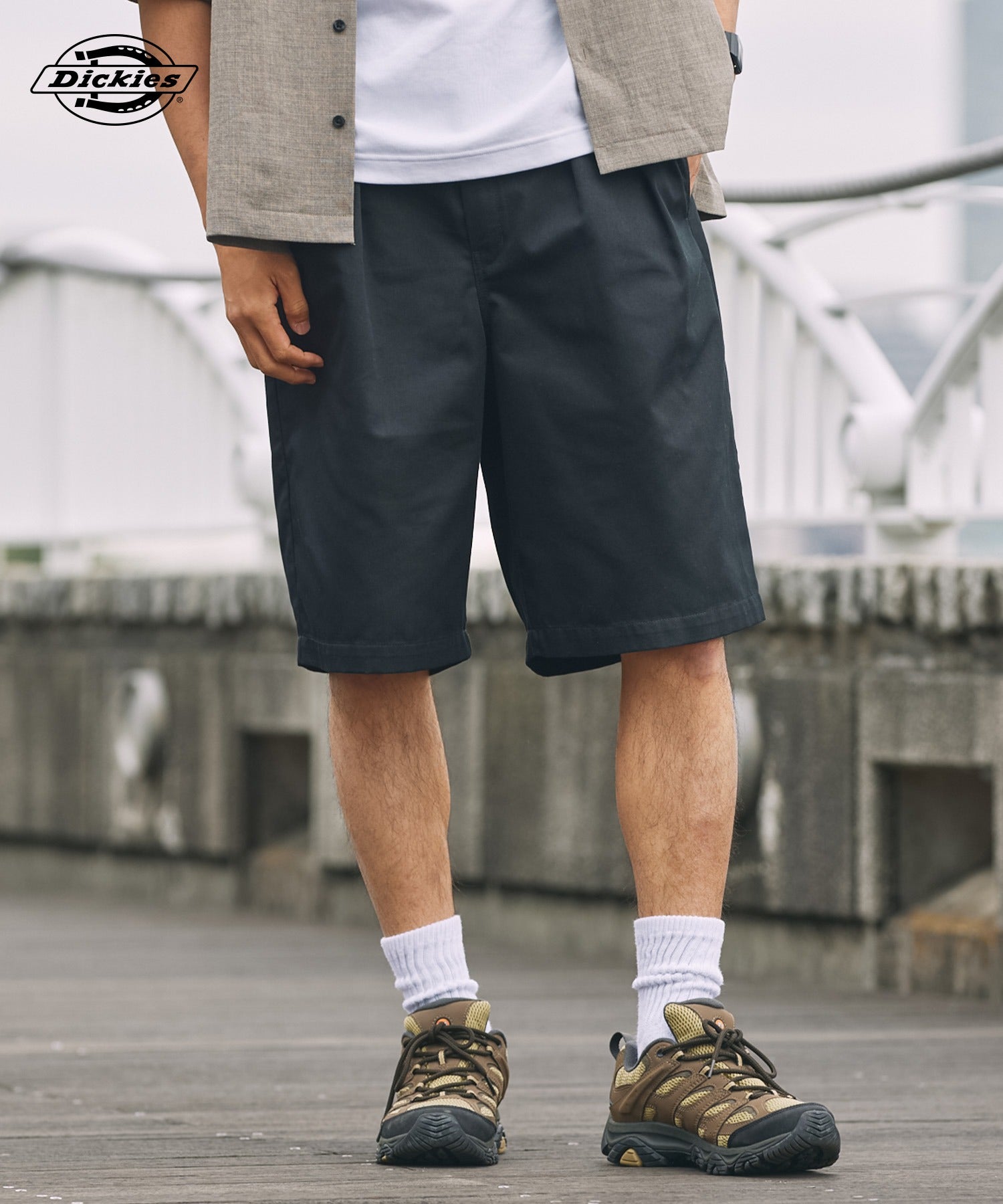 DICKIES / 別注 TC 斜紋雙摺寬版短褲