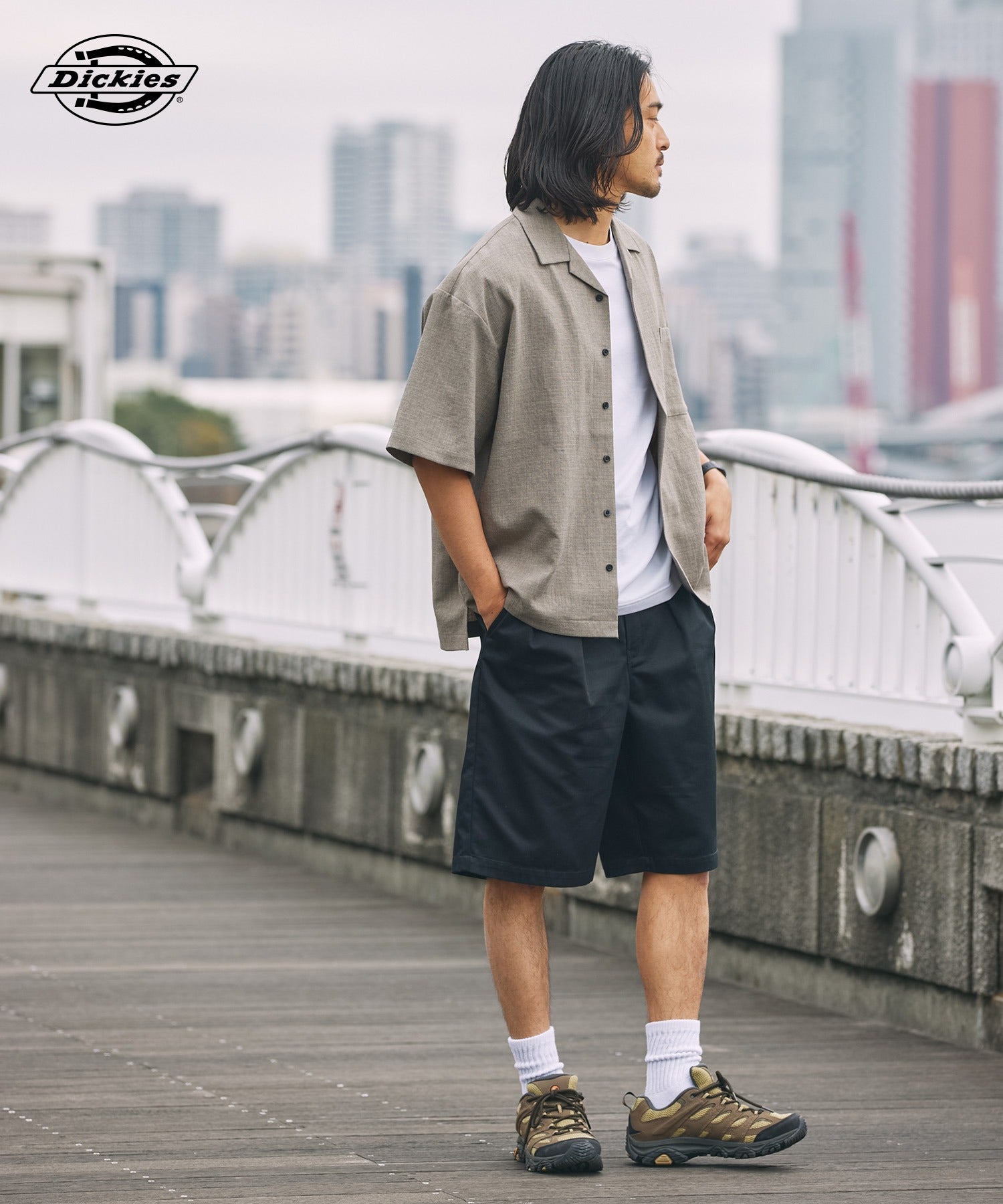 DICKIES / 別注 TC 斜紋雙摺寬版短褲