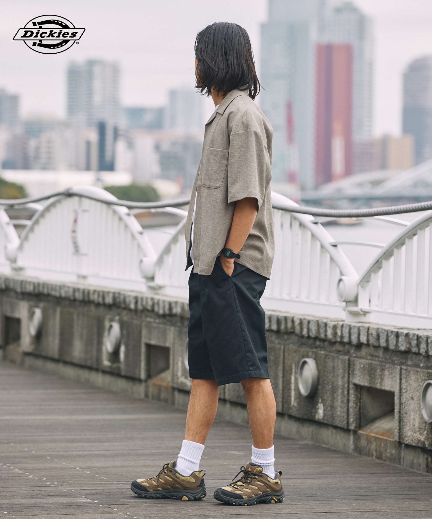 DICKIES / 別注 TC 斜紋雙摺寬版短褲