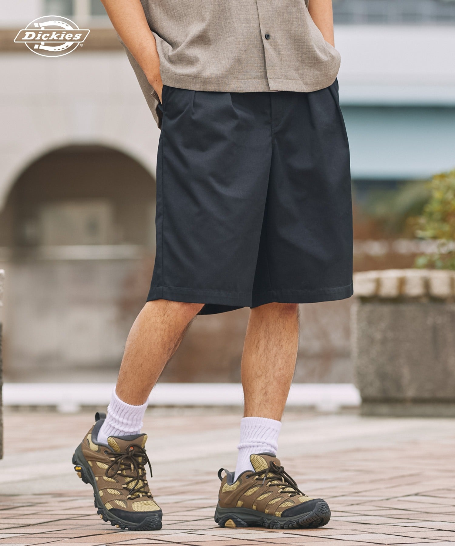 DICKIES / 別注 TC 斜紋雙摺寬版短褲