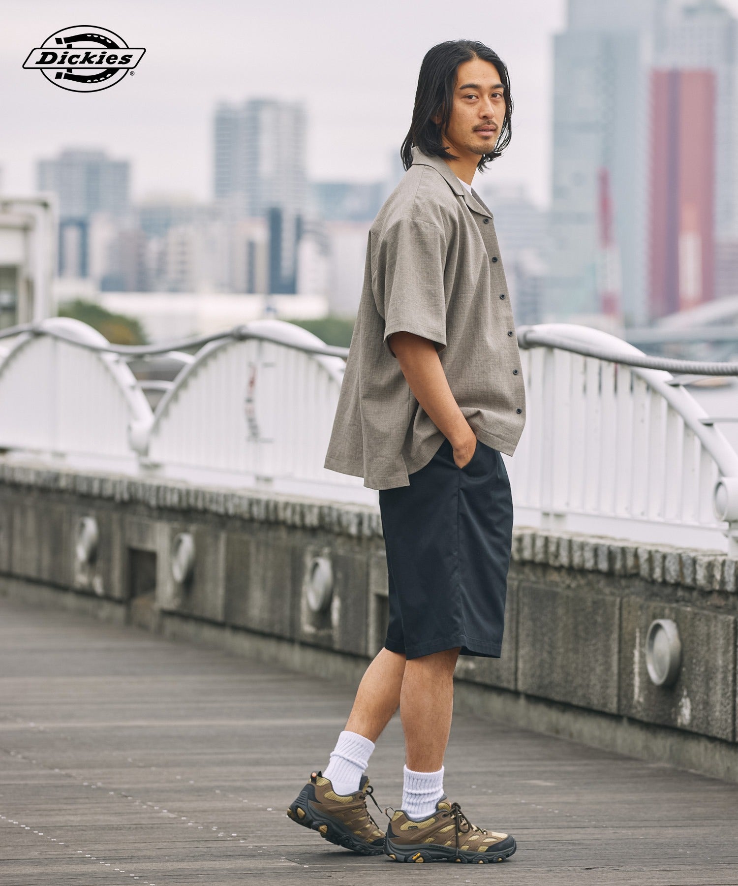 DICKIES / 別注 TC 斜紋雙摺寬版短褲