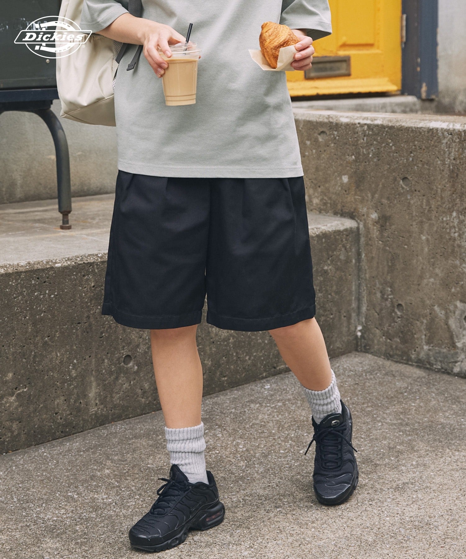DICKIES / 別注 TC 斜紋雙摺寬版短褲