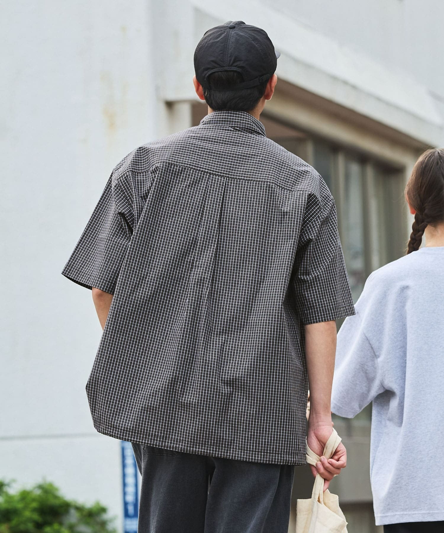 THE CRAFT CREW PRODUCTS / 格紋 泡泡紗 抽繩 短襯衫